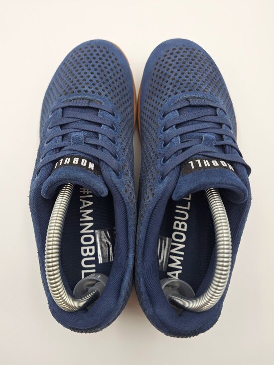 No Bull Perforated Leather Trainers Sneakers Blue Unisex Mens 8.5- Womens 10 NEW main image 12